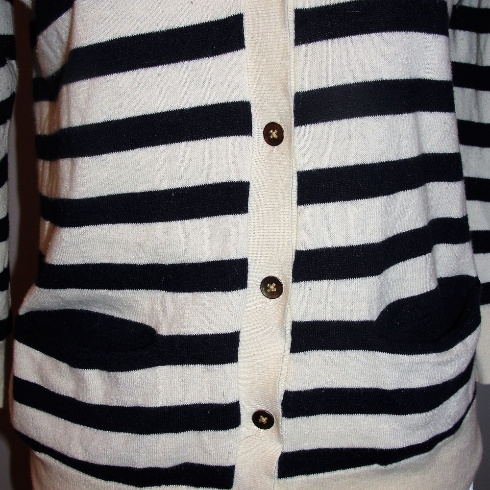 GAP, navy & cream, nautical cardigan - Picture 3 of 5